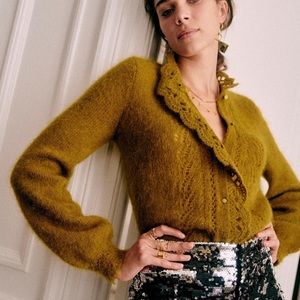 Sézane Angie Jumper XXS in Golden